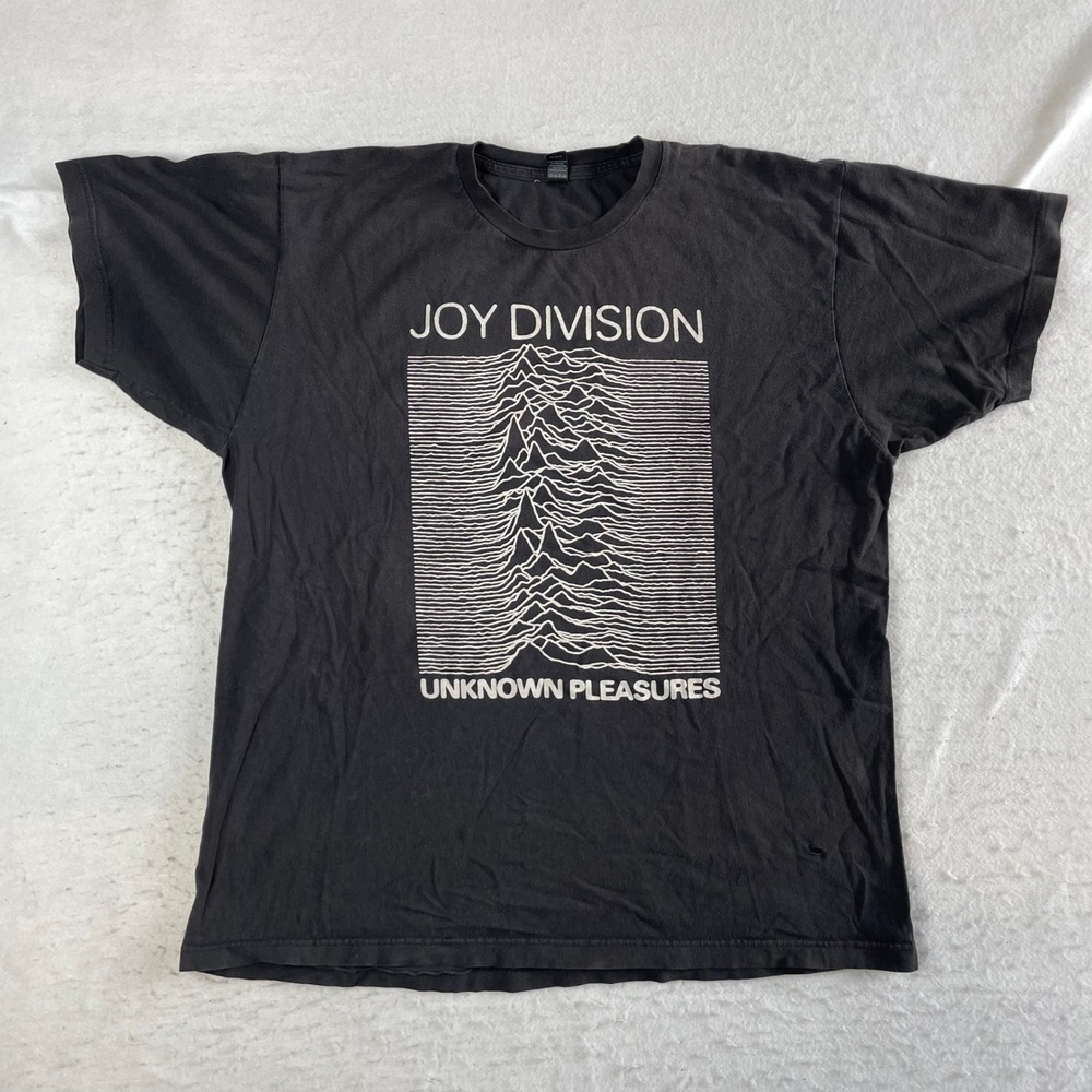 Joy Division Unknown Pleasures Graphic T-Shirt XL Black Band Tee Short Sleeve